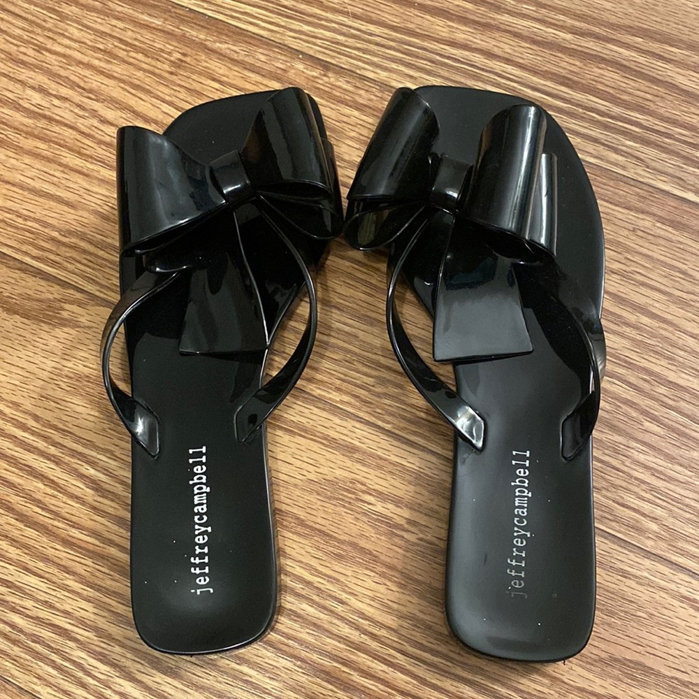 Jeffrey Campbell jelly bow sandals